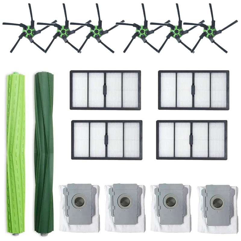 Roller Brush Side Brushes Hepa Filters Dust Bags for Irobot Roomba S9