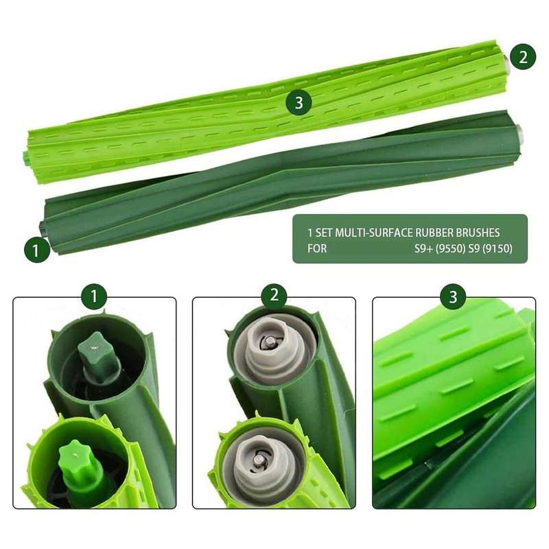 Roller Brush Side Brushes Hepa Filters Dust Bags for Irobot Roomba S9