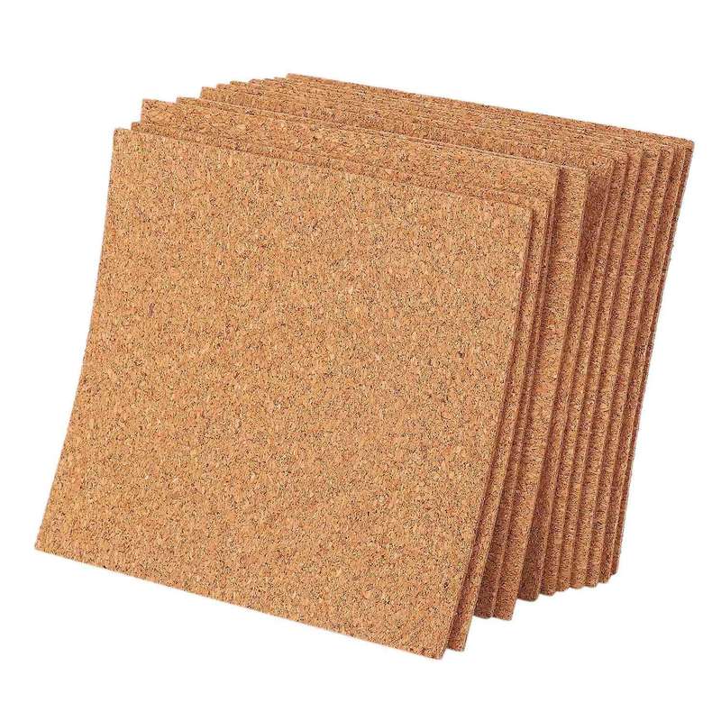 120pcs Round Hexagon Square Reusable Cork Mat, for Coasters and Diy