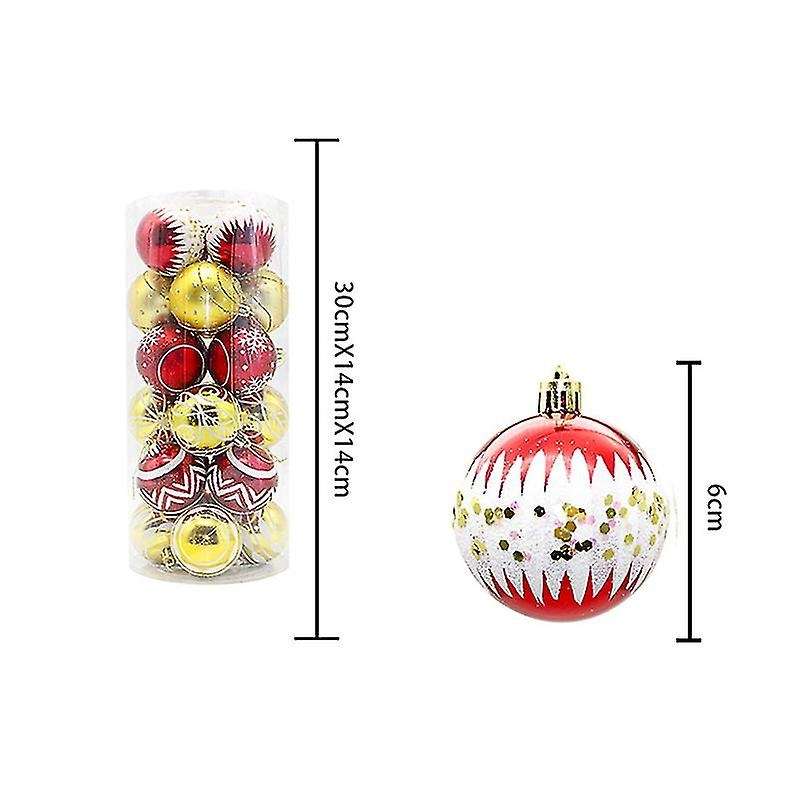 24pcs/pack Christmas Ball, for Xmas Trees Wedding Party Decoration B