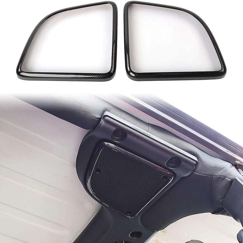 Roof Top Speaker Audio Cover for Jeep Wrangler Jk, Abs Carbon Fiber