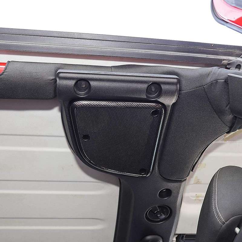 Roof Top Speaker Audio Cover for Jeep Wrangler Jk, Abs Carbon Fiber