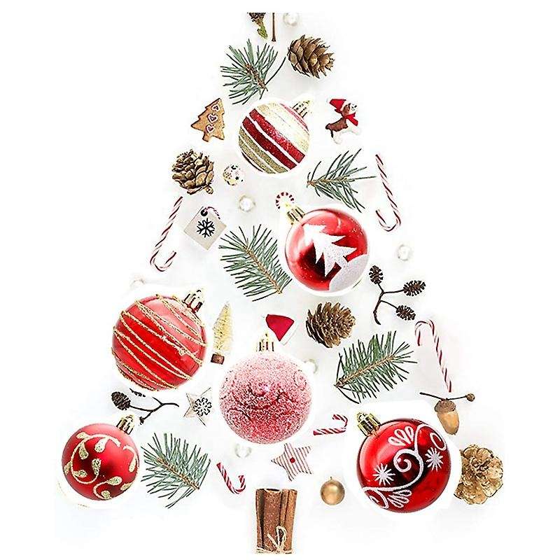 Christmas Painted Ball Set Christmas Tree Pendants Home Xmas Decor F