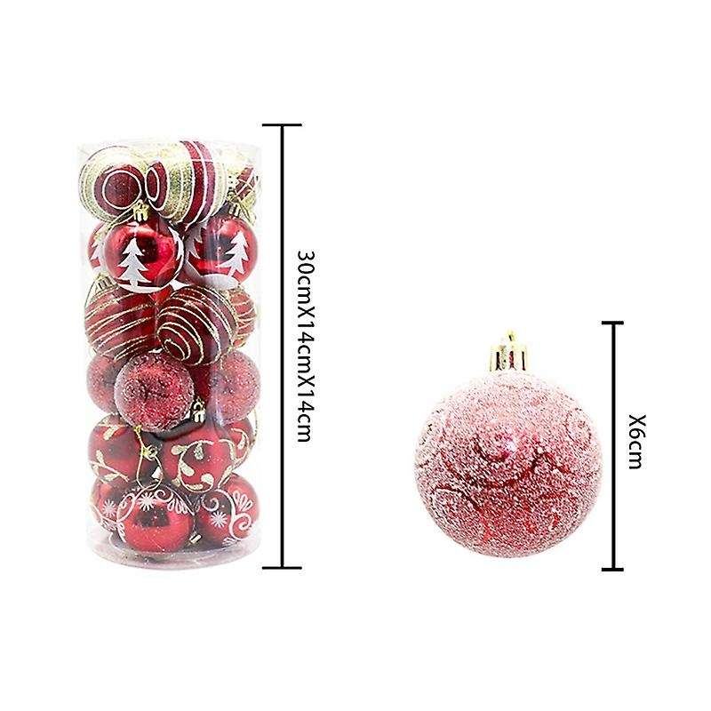 Christmas Painted Ball Set Christmas Tree Pendants Home Xmas Decor F