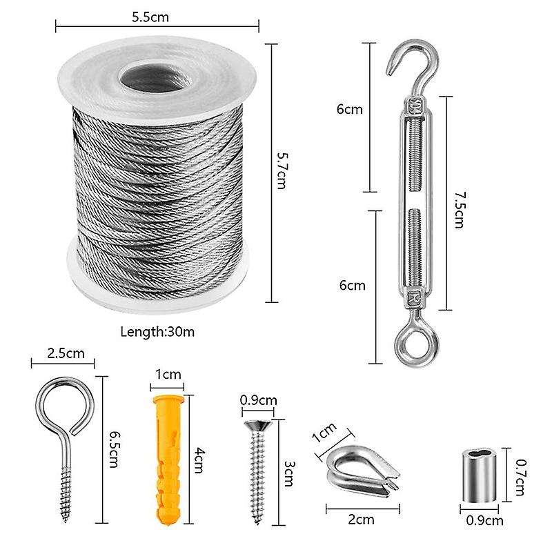 Cable Turnbuckle Locking Device Snap Hook and Outdoor Light Set