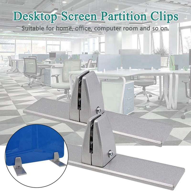 4pcs Desktop Partition Support Bracket Shelf Clip Table Board Clamp