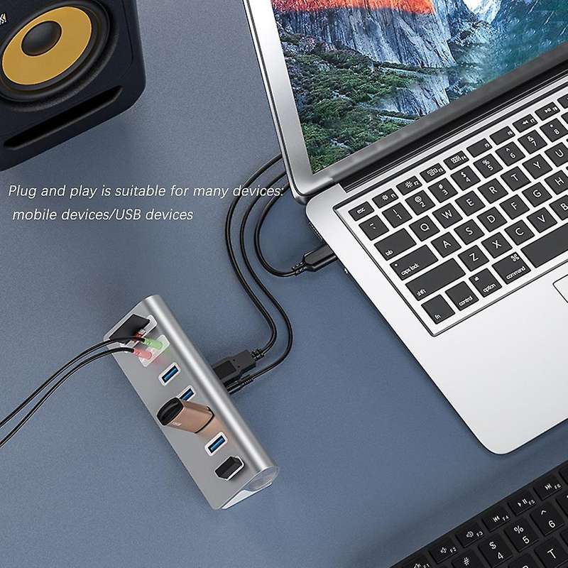 Usb3.0 Docking Station Usb3.0+audio Interface+tf/sd Dual Card Slot