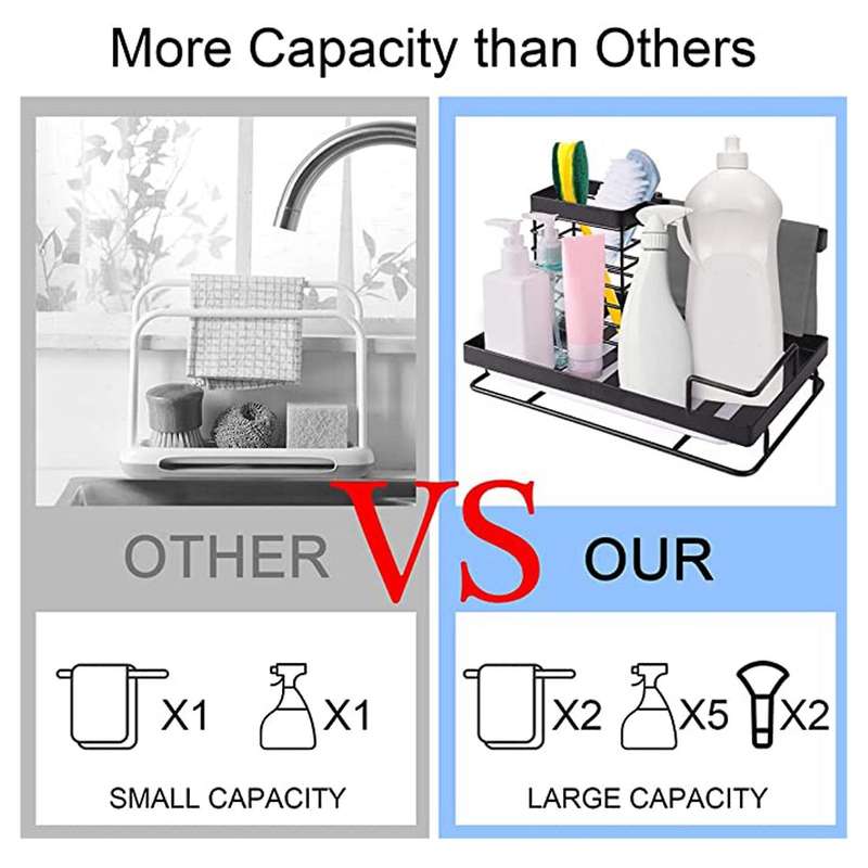 Kitchen Sink Caddy Organizer, Sponge Holder for Kitchen Sink