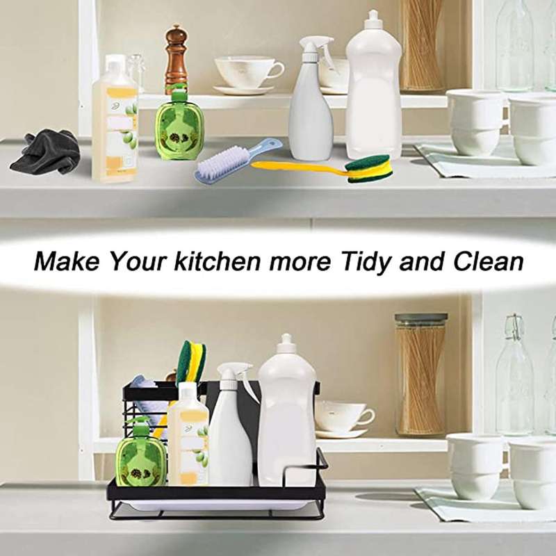 Kitchen Sink Caddy Organizer, Sponge Holder for Kitchen Sink
