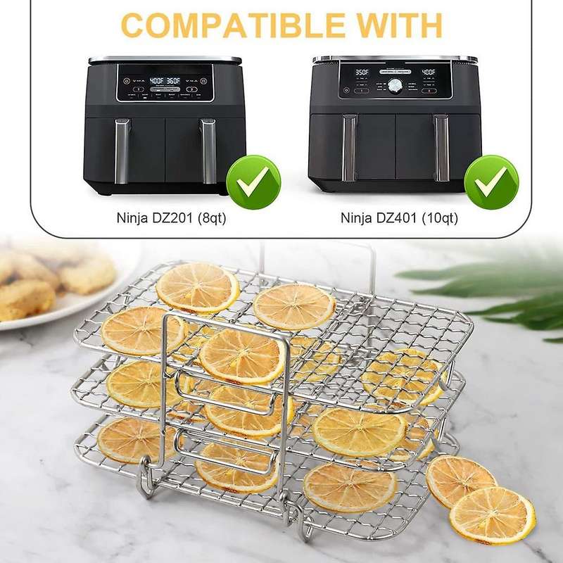 Air Fryer Rack for Ninja Dual Xl Air Fryer, Dz201 Dz401 Air Fryer