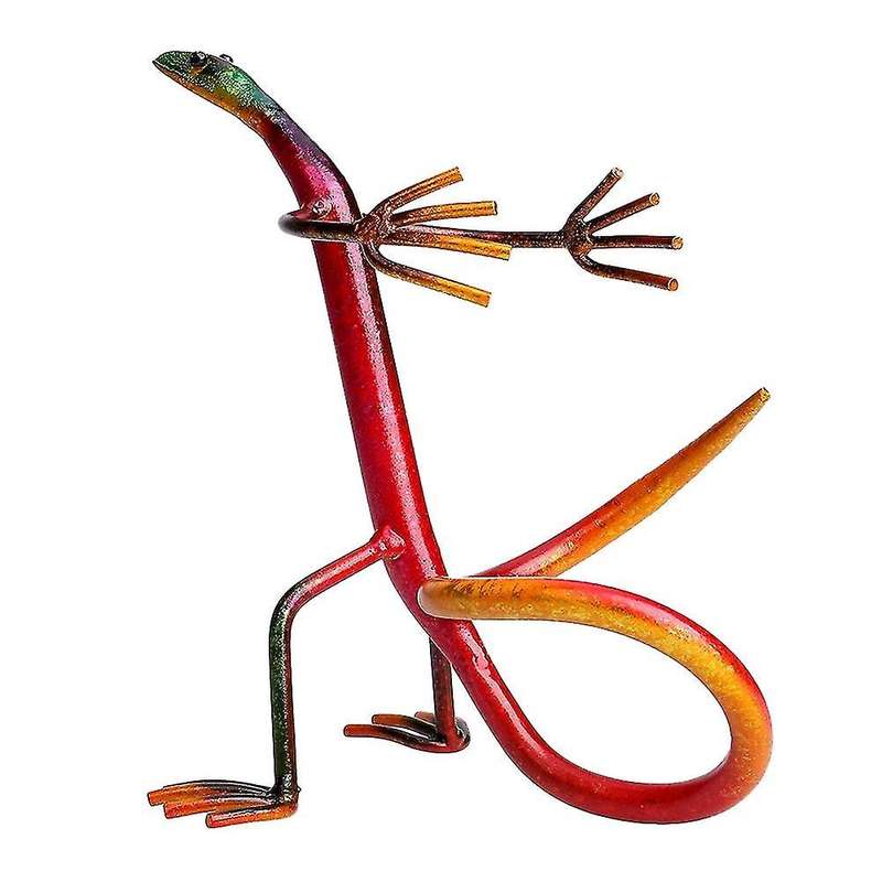 Wine Holder Practical Iron Sculpture Gecko Figurines Home Decoration