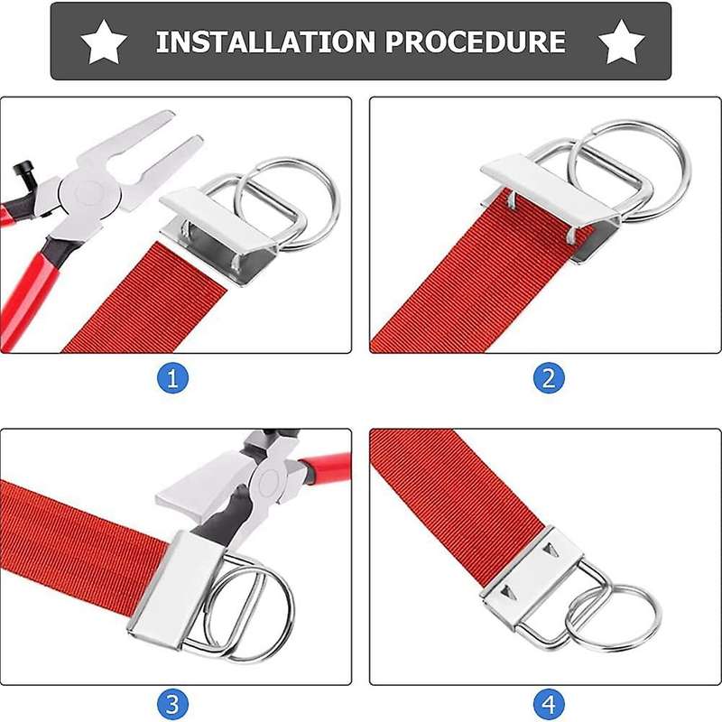 Key Fob Hardware,with Key Ring,for Bag Wristlets with Fabric/ribbon
