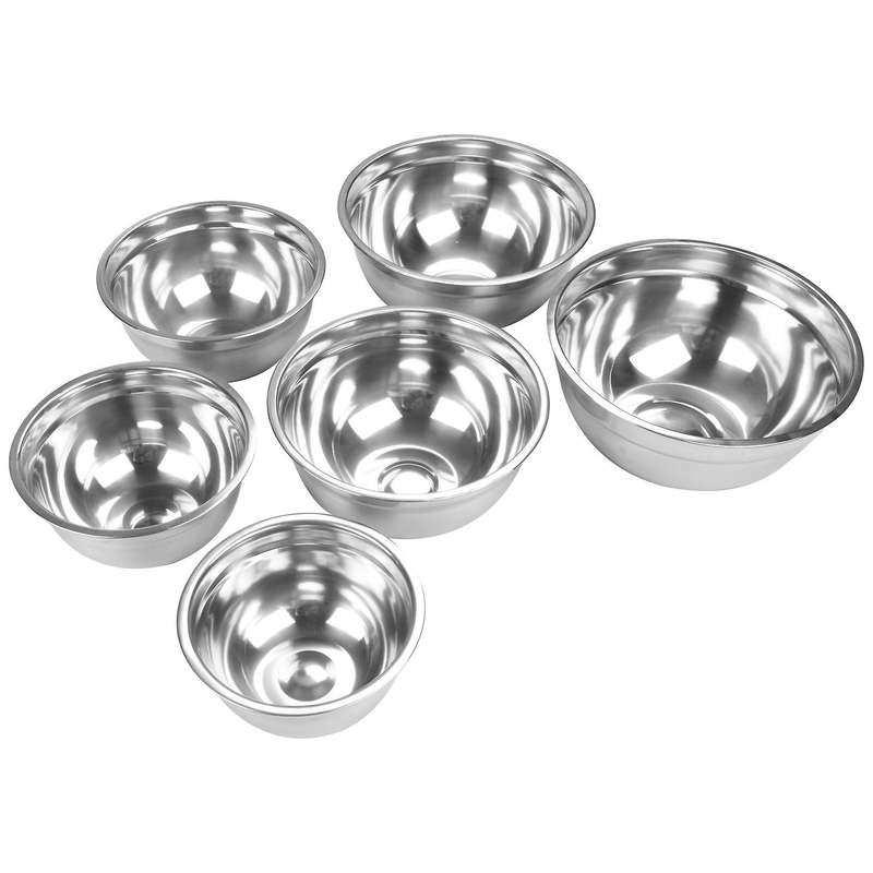 Stainless Steel Mixing Bowl (set Of 6) Fruit Salad Storage Bowl Set
