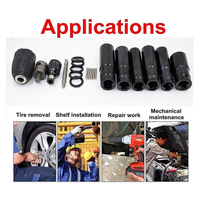 21pcs Electric Impact Wrench Set Kit for Electric Drill Wrench