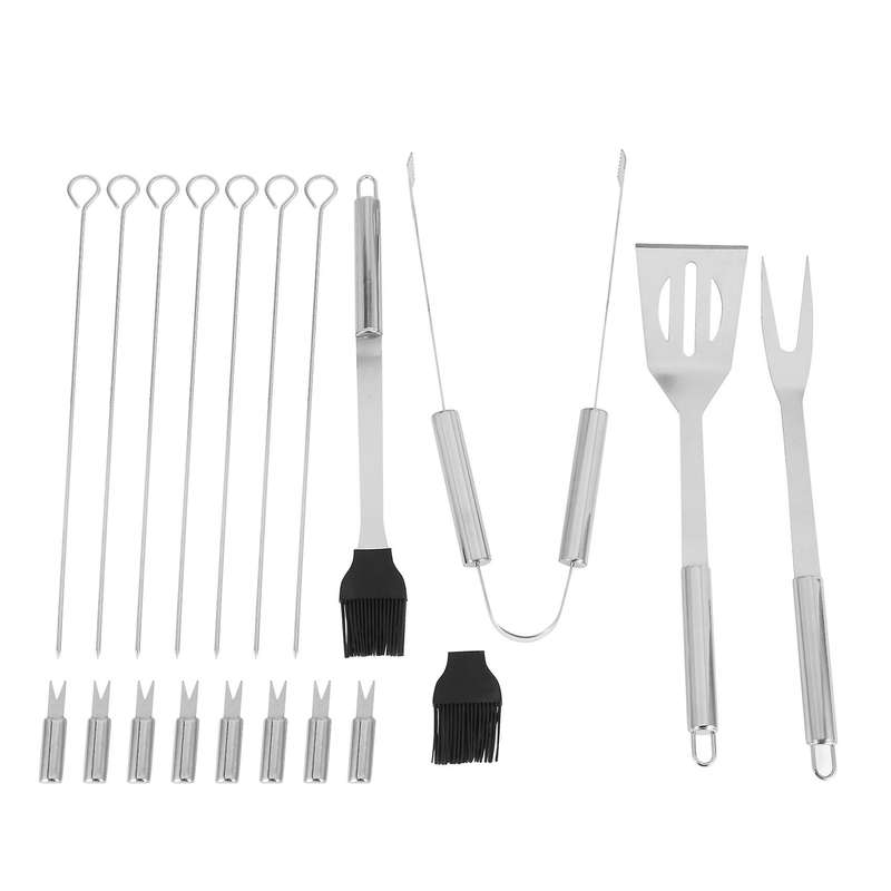 20pcs Bbq Grill Accessories Tools Set, Stainless Steel Grilling Kit