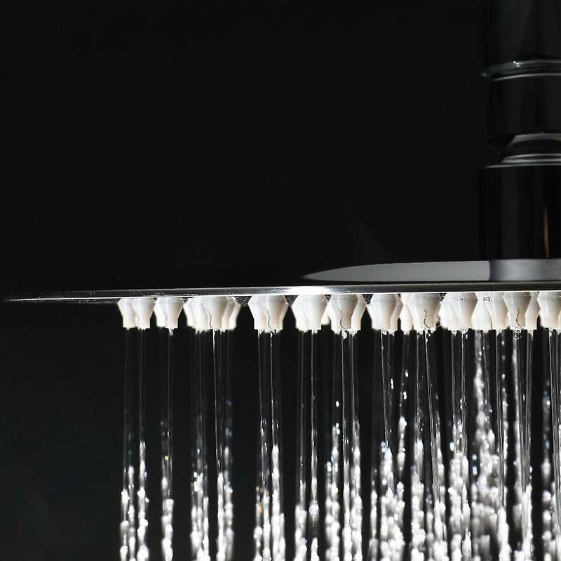 Round Stainless Steel Shower Head Rainfall Shower Chrome 200x200mm