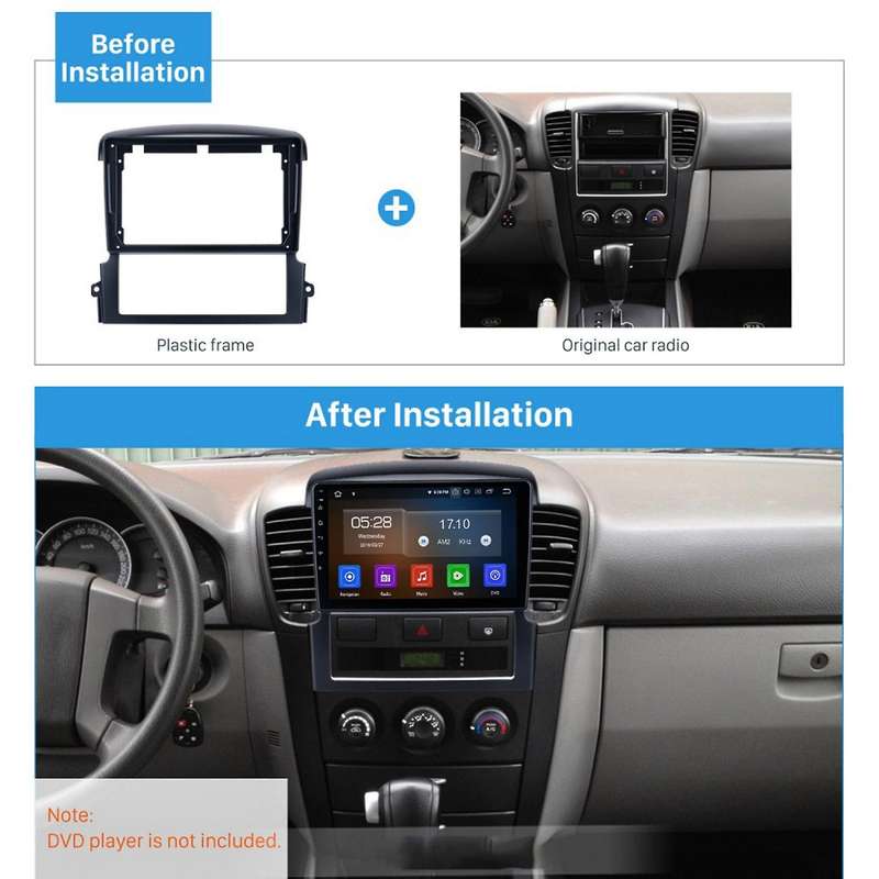 9 Inch Car Fascia for Kia Sorento 2004-2008 2din Stereo Fascia