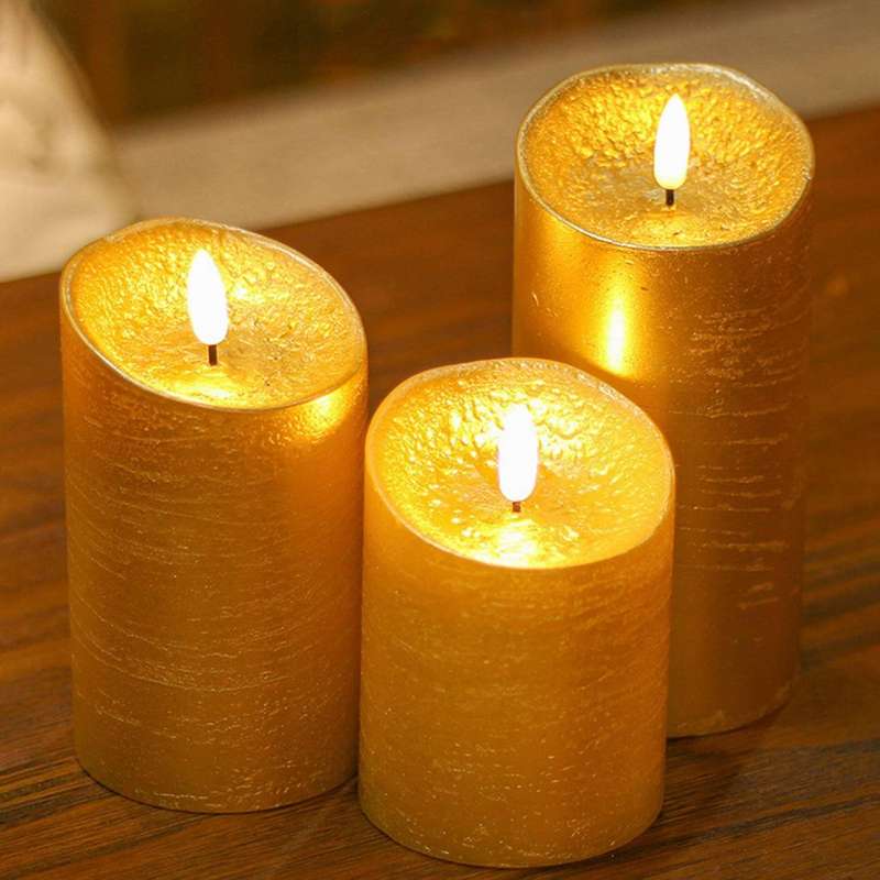 3pcs Control Candle Lights New Year Led Lights Battery Powered A