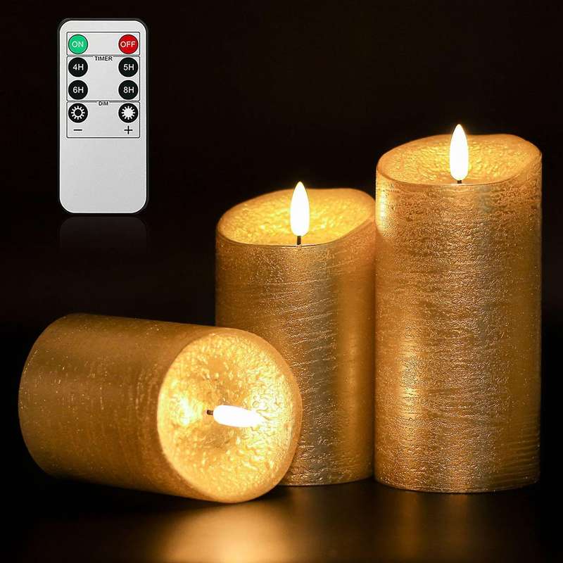 3pcs Control Candle Lights New Year Led Lights Battery Powered A