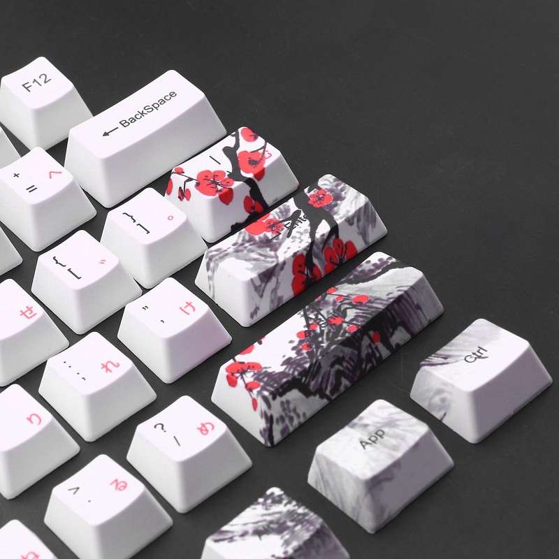 110 Keys Pbt Keycap Dye-sublimation Plum Profile Key Cap Japanese