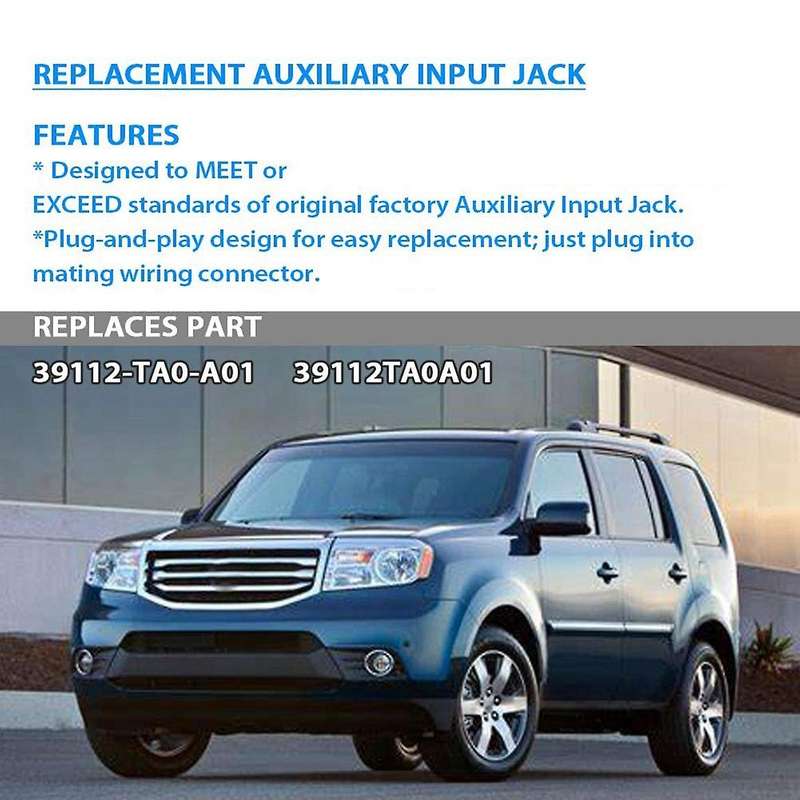 Aux Port Replacement, for Honda Pilot Accord Ex Ex-l Honda Accord Lx