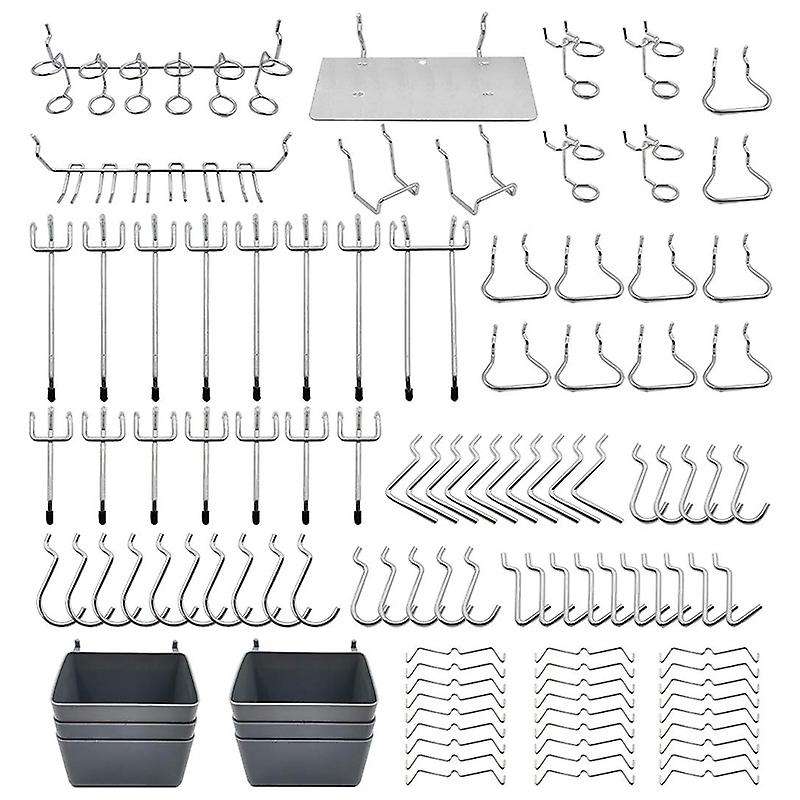 140 Pcs15 Different Types Of Pegboard Hooks, for Organizing Tools