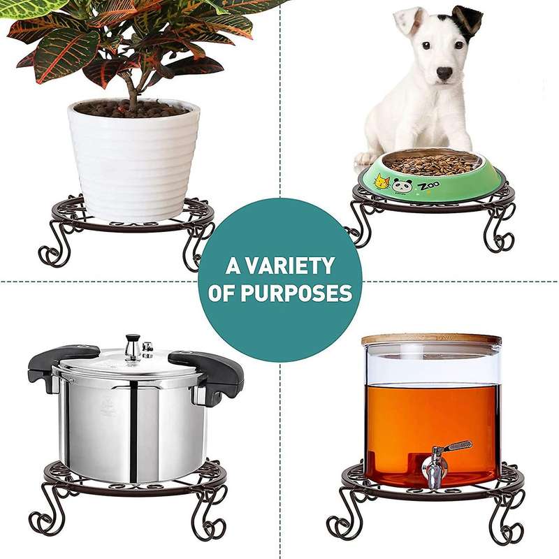 Metal Plant Stand for Indoor Plants, Heavy Duty Potted Holder, Brown