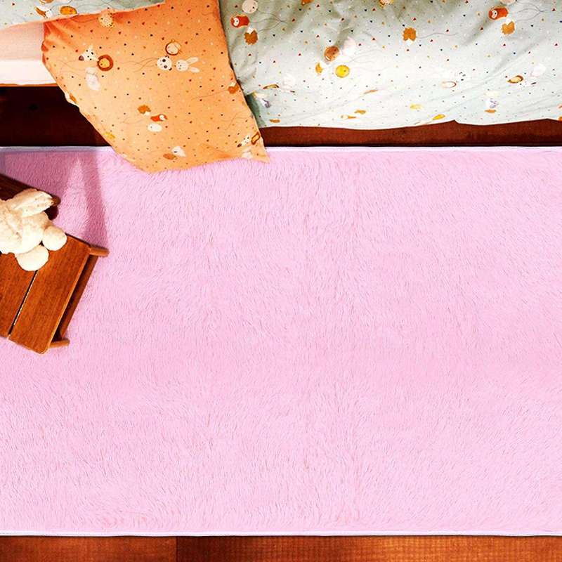 Fluffy Rugs for Bedroom,with Backing Non-slip Points(4x6 Feet,pink)