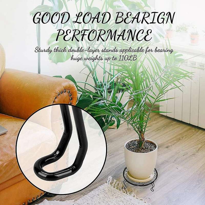 Metal Stand 4 Pack, Indoor Outdoor Plant Stand for 9 In Flower Pot