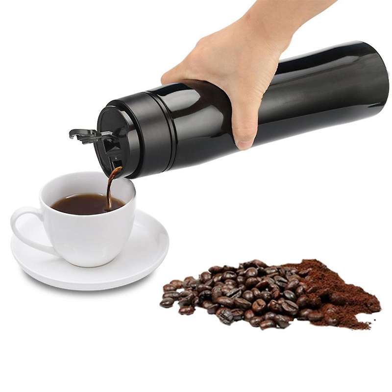 Portable French Press Pot Outdoor Stainless Steel Bottle A
