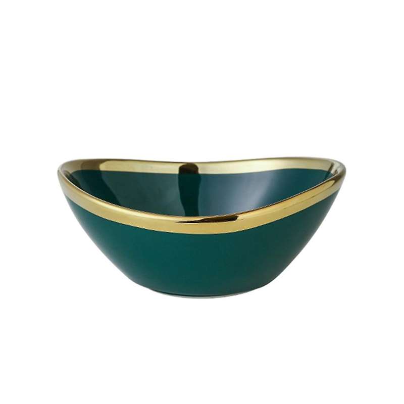 Nordic Light Luxury Ceramic Creative Salad Fruit Fruit Ingot Bowl A