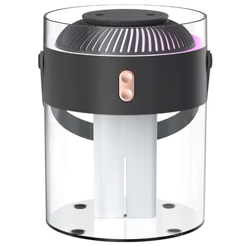 2.6l Air Humidifier Double Nozzle with Rgb Light Home Diffuser Black