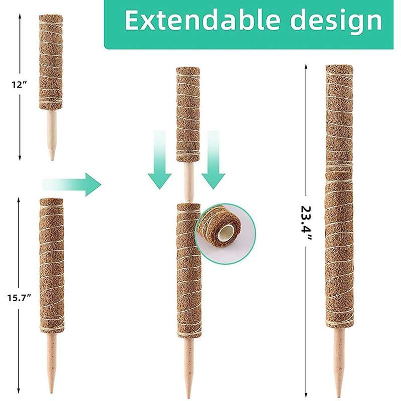 Moss Pole for Climbing Plants,coir Totem Plant Monstera Support Pole