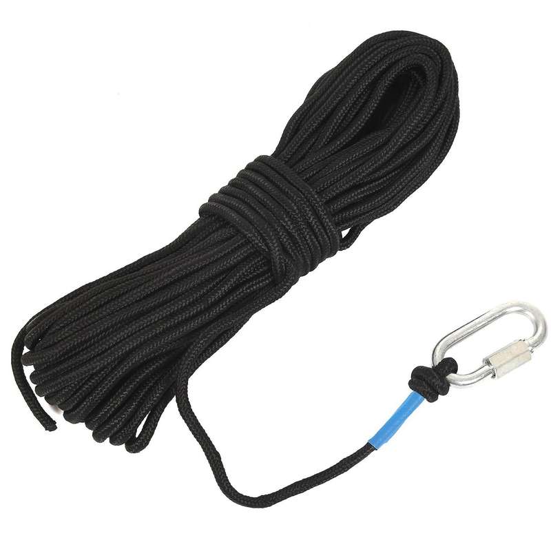 Fishing Magnet Rope 20 Meters, Heavy Rope with Safe Lock, Black