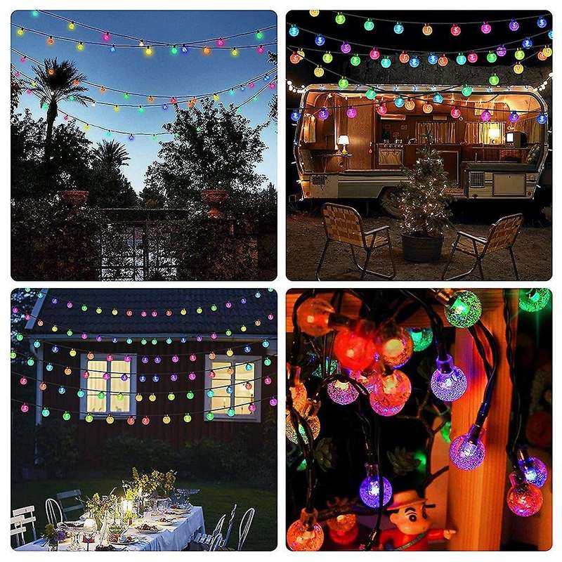 Color Led Solar Light String Bubble Ball Light String Waterproof