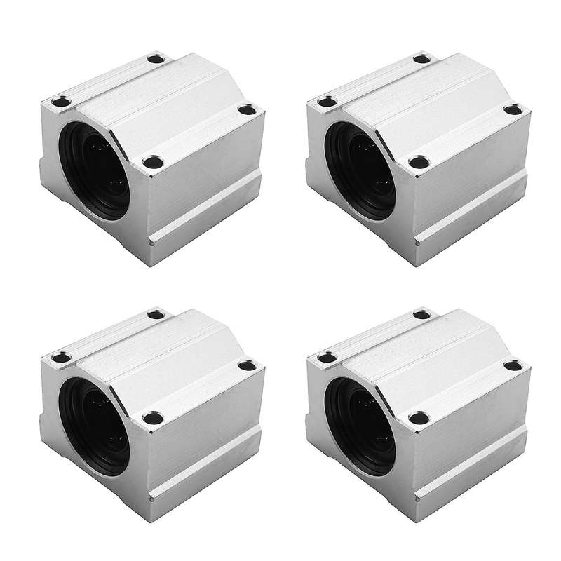4 Pcs Sc20uu 20mm Aluminum Linear Motion Ball Bearing Slide Bushing