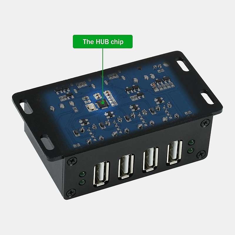 Waveshare Industrial Grade Usb Hub Extending 4x Usb 2.0 Ports Us Plug