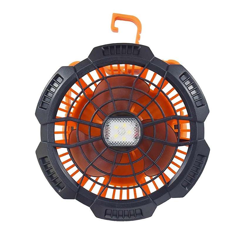 Portable Camping Fan for Tent Usb Rechargeable Fan with Light