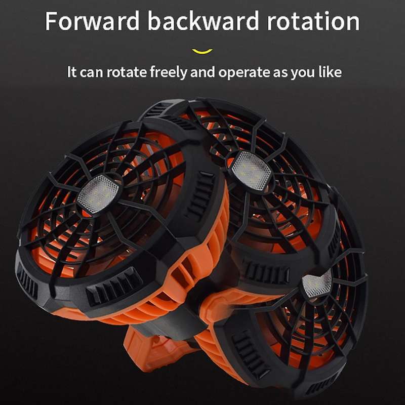 Portable Camping Fan for Tent Usb Rechargeable Fan with Light
