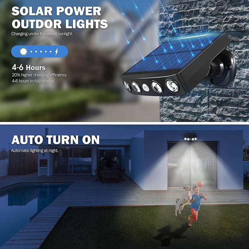 Solar Lights Led Security Lights for Porch Garage Yard Entryways