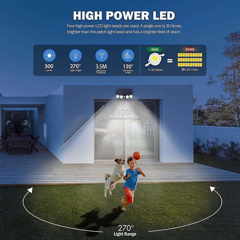 Solar Lights Led Security Lights for Porch Garage Yard Entryways