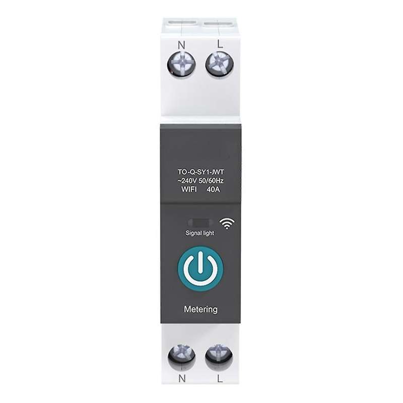 40a Tuya Single Phase Din Rail Wifi Meter Kwh ,black with Metering