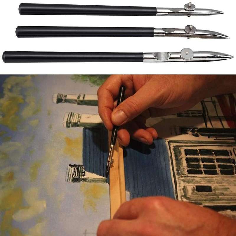 3 Sizes Art Ruling Pen Set, 3 Packs Cross-hinged Fine Line
