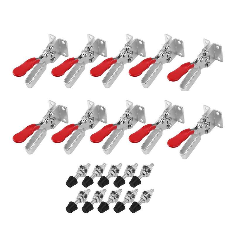 10 Pcs Hand Tool Toggle Clamp 201-b Antislip Red Horizontal Clamp