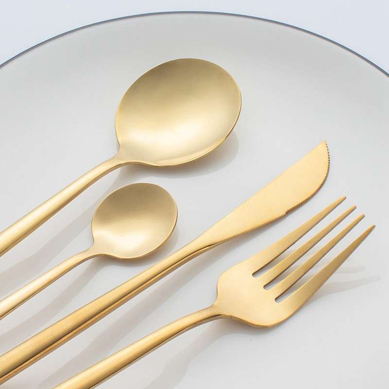 24 Piece Cutlery Set Stainless Steel Cutlery Set Cutlery Gold