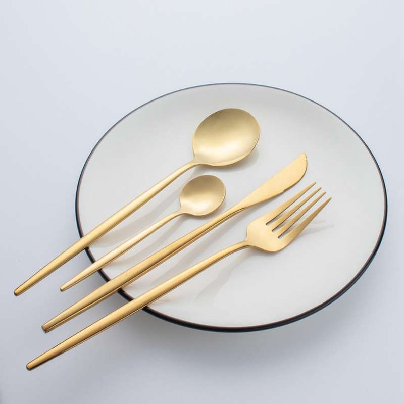 24 Piece Cutlery Set Stainless Steel Cutlery Set Cutlery Gold