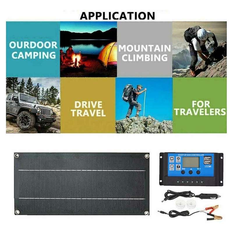 20w Solar Panel Kit 18v Battery 100a Pwm Charger Controller