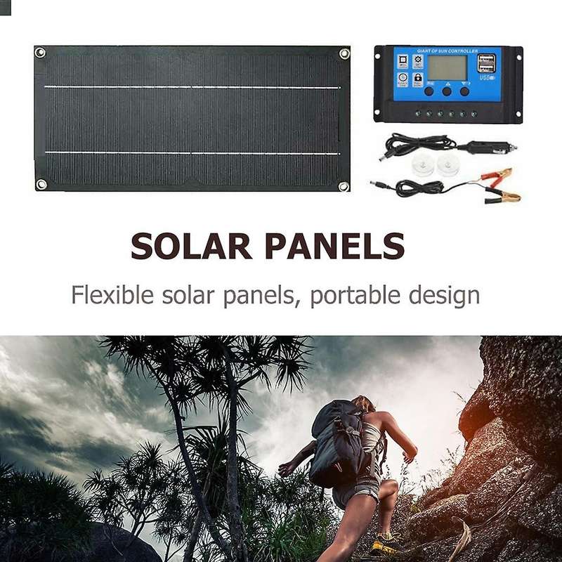 20w Solar Panel Kit 18v Battery 100a Pwm Charger Controller