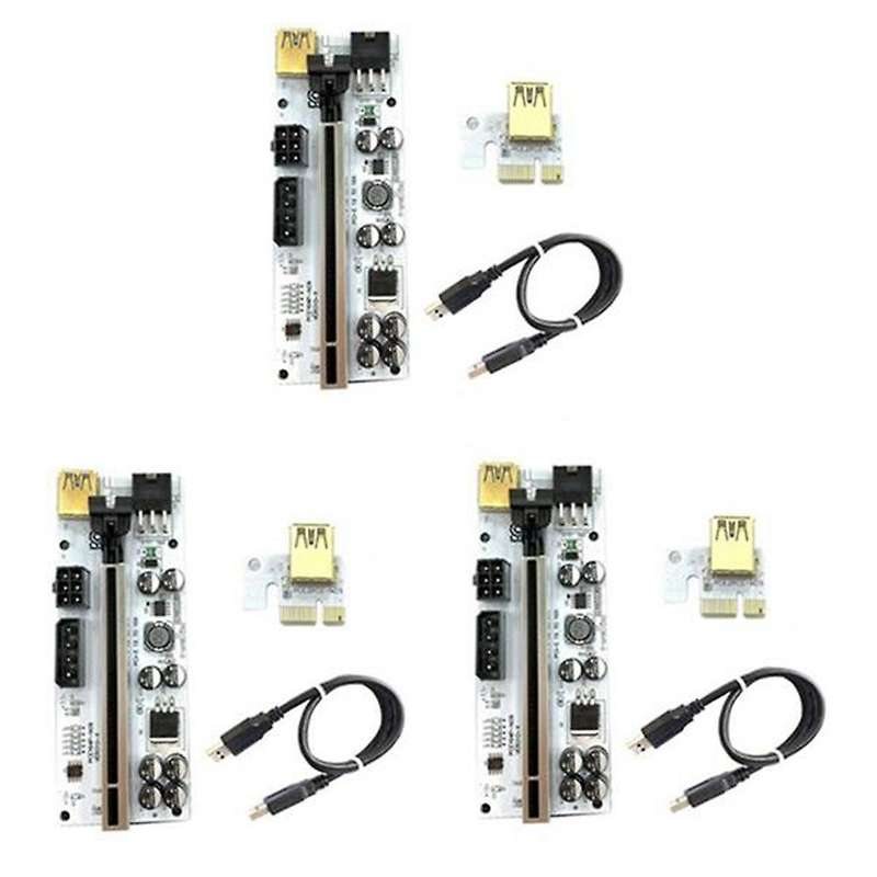 3pcs Usb 3.0 Pci-e Riser Card Ver010-x Express Cable Riser for Mining