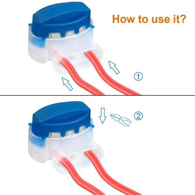 100 Pack Cable Connector Waterproof Connector for Outdoor Garden